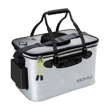 WHCDSTGJ Transparent Lid Fishing Bucket, Portable Foldable Fishing Bucket, Bait