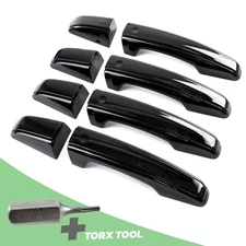 Door handle skins for Range Rover Evoque Gloss Black Autobiography NOT COVERS