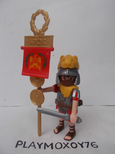 ROMAIN GRECQUE GLADIATEUR avec Lance Garde Or Playmobil Pretorianer Soldat Barre EUR 16,82