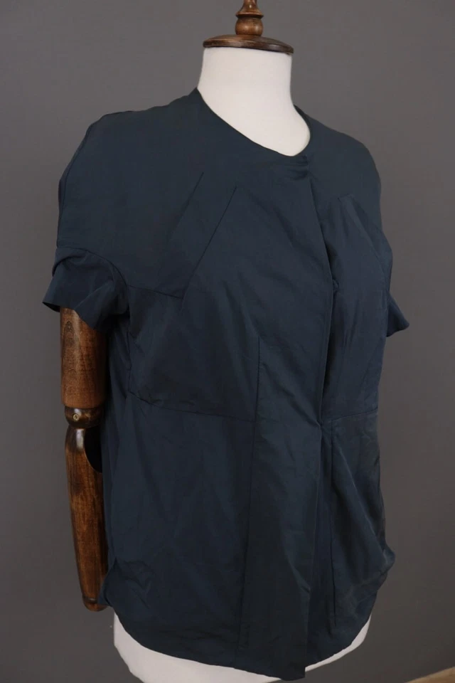 MARNI синий Snap короткий рукав блузка рубашка верхний размер 38 - Изображение 2 из 4