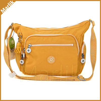 Genuine Kipling Gabbie Crossbody Shoulder Bag HB7564 Rapid Yellow + Keychain NEW
