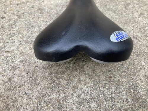 Selle San Marco Black Road Gravel MTB Comfort Saddle Black MG Rails Vintage - Picture 11 of 12