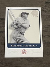2001 Fleer Greats of the Game Babe Ruth #3 New York Yankees