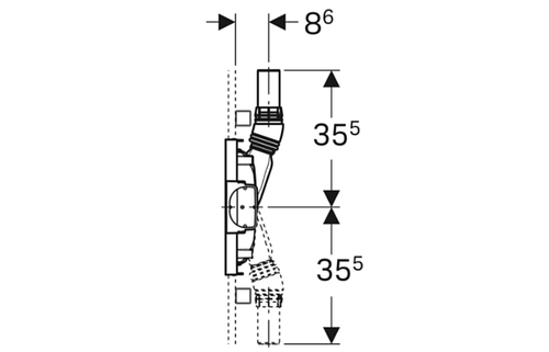 Geberit Duofix Wall Toilet 112 CM With Up Spk. UP320, 8 Height-Adjustable, New - Picture 4 of 5