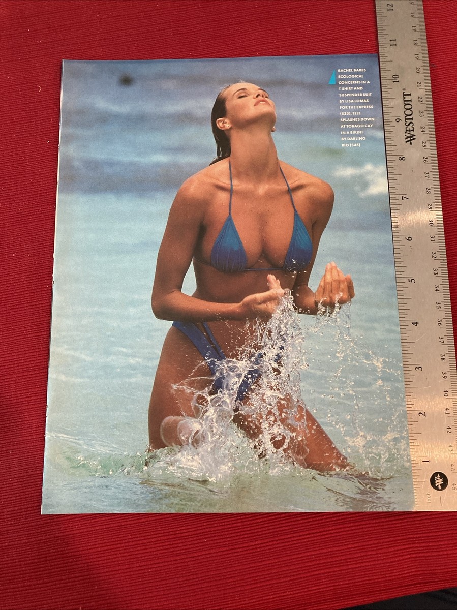 Model Rachel Hunter Bikini Long Legs Breasts 1991 Print Pictorial | eBay model-rachel-hunter-bikini-long-legs-breasts-1991-print-pictorial-ebay
