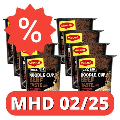 MAGGI Magic Asia Noodle Cup Beef Taste (8 x 63g)