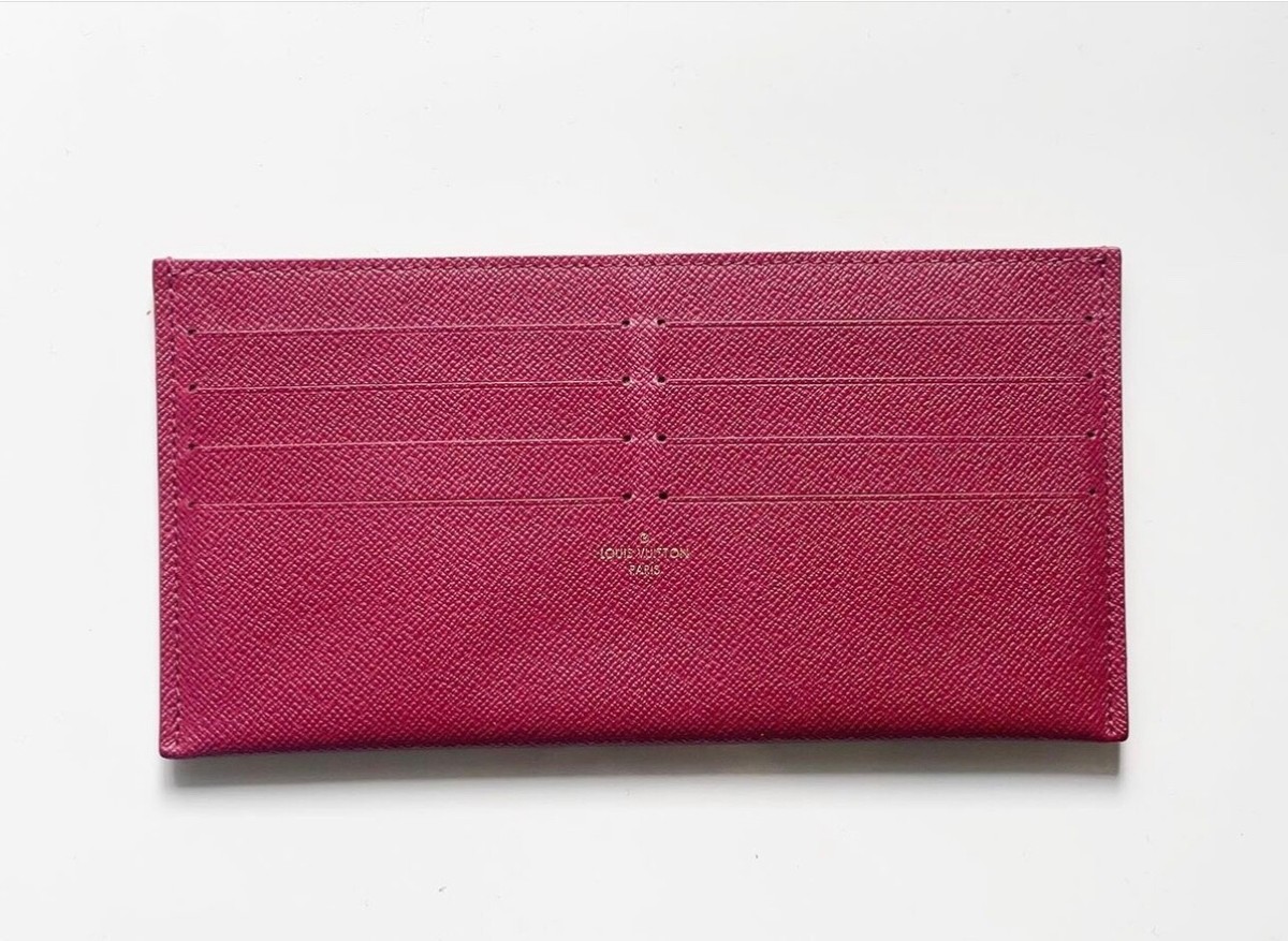 Louis Vuitton Red Leather Felicie Insert Card Holder | eBay