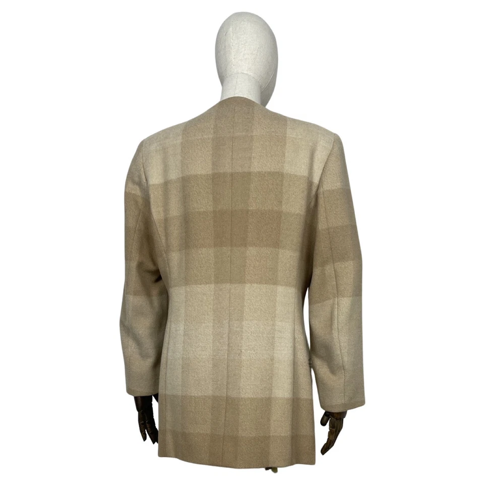 Abrigo Blazer Chaqueta Para Mujer SALVATORE FERRAGAMO De Colección Años 90 Lana Talla 44 Foto 3 de 4