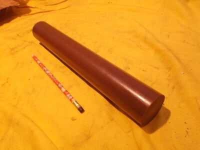 BROWN DELRIN AF ROD machinable plastic round bar stock acetal 1-3/4