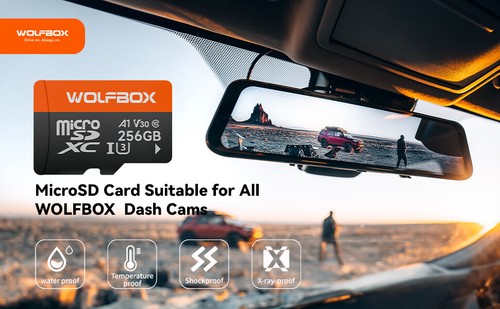 WOLFBOX 256G Karte für alle WOLFBOX Dashcam Produkte I05/I07/G840S/G850/G900/G840H - Bild 2 von 5
