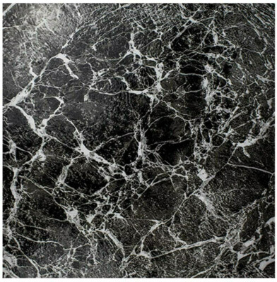 50-Pack Black/Grey Marble Vinyl Floor Tiles - 12"x12" Self-Stick Peel & Install