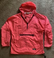 Vintage LL Bean Pink Anorak Pullover Jacket Men's Size M Made In USA