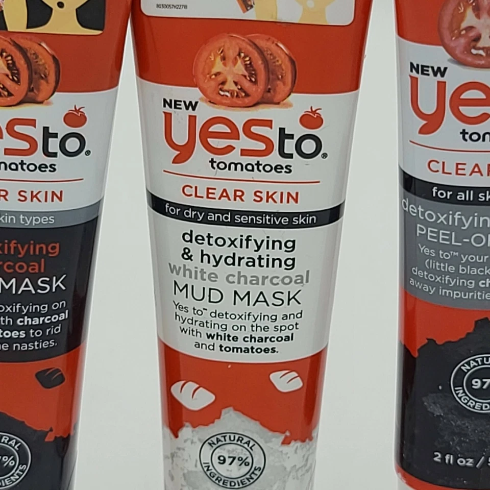 LOTE DE 3 - Máscara facial desintoxicante para pele clara Yes To To Tomatoes - Off - Imagem 2 de 4