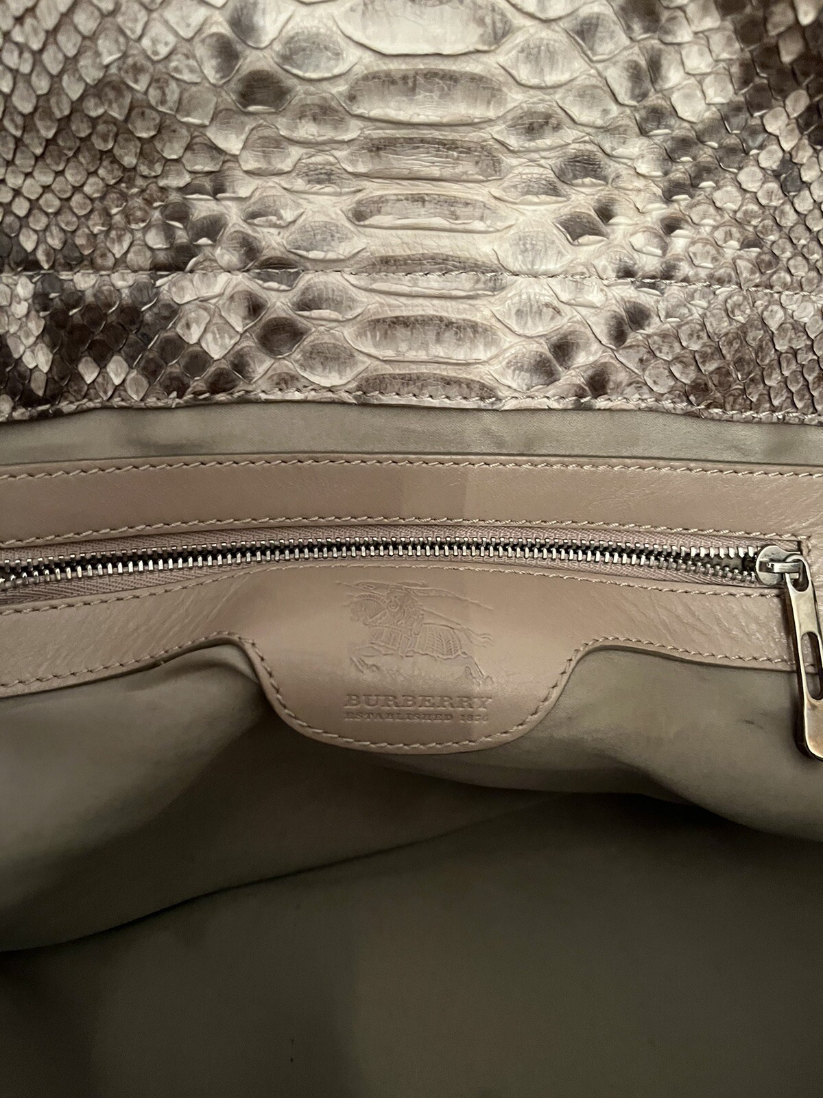 Burberry Limited Edition Python Design Leather La… - image 16