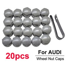 20x Car Wheel Center Nut Covers Lug Bolt Caps For Audi A4 A5 A6 Q3 Q5 TT RS4 RS6