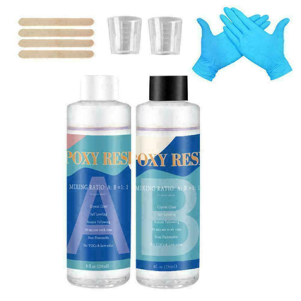 Epoxy Resin Kit Crystal Clear Hardener Easy Mix DIY Jewelry Project