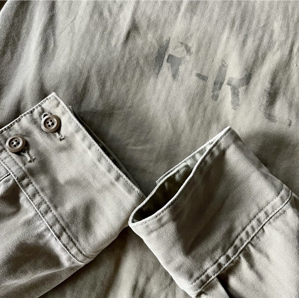 Vintage Ralph Lauren Double RL Men's Khaki Canvas Military Field Jacket - Size S - Image 4 of 4