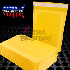  0000 4"x7" 10cmx18cm Yellow Kraft Bubble Mailer Mailing Shipping Envelope Bag