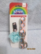 B Happi Girl Dog Collar With Flower  Leash Extra Small See Pics For Sizing