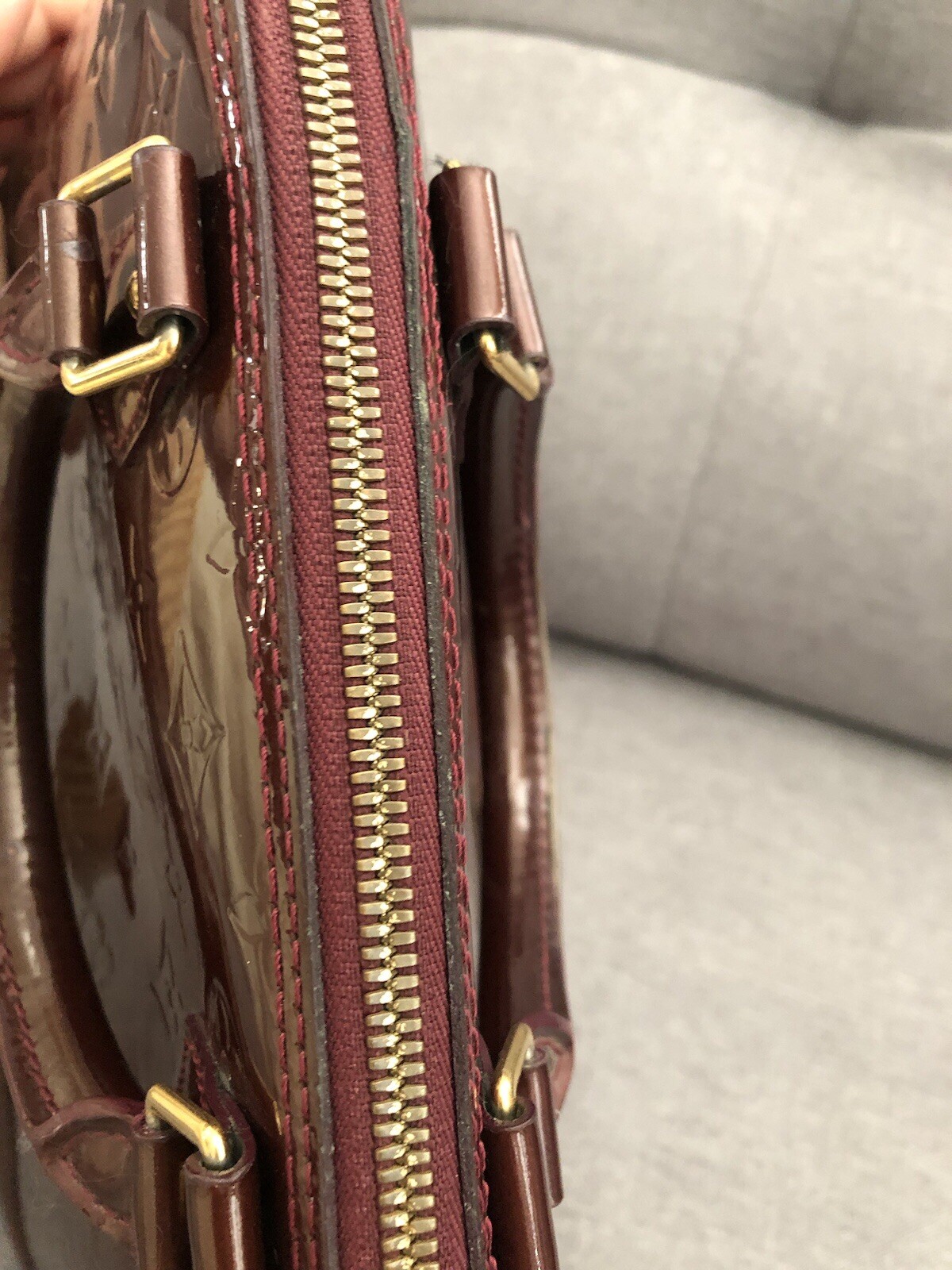 Authentic Louis Vuitton Alma PM Monogram Vernis Leather With Lock Key+ ...