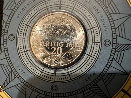 2016 400th Anniversary Dirk Hartog Landfall Twenty 20 cent Uncirculated Coin on - Picture 3 of 5