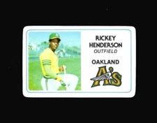 1981 Permagraphics RICKEY HENDERSON credit card A's Perma Graphics