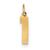 14k Yellow Gold Small Polished Number 1 Charm Pendant. (0.7in Long) on sale 14k Yellow Gold Small Polished Number 1 Charm Pendant. (0.7in Long) on sale