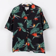 Vintage Paradise Found Floral Monstera Bird of Paradise Hawaiian Shirt XL Mens