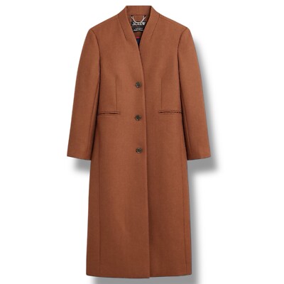 J Crew Coat Petite Brown Wool Palais Topcoat Italian Melton