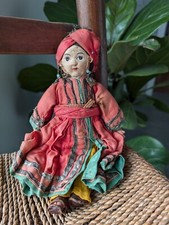 Vintage Indian Hindu Doll in Traditional Bridegroom Clothes Handmade in India
