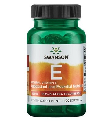 Swanson Vitamin E D-alpha Tocopherol 400 IU 100 Softgels