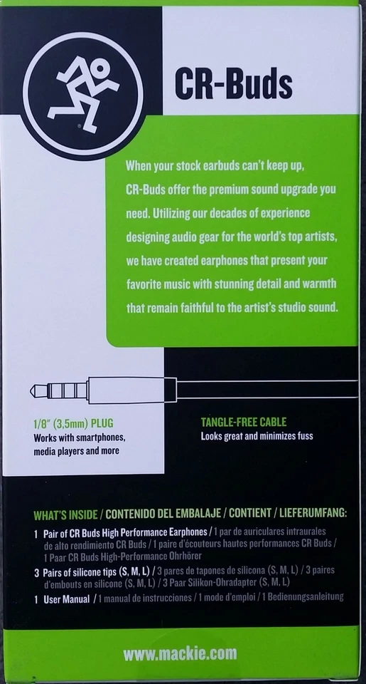 Cuffie Auricolari Mackie CR-Buds In Ear con Microfono e Controllo In Linea - Immagine 4 di 4