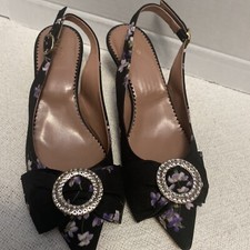 Italian Vero Cuoio US 5M Signature black fabric Upper UK 36 Leather Soles