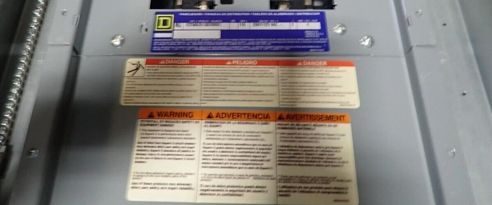 Square D NQ Panelboard 110 amp Main Lug 208v 3 Phase 42c Indoor P707 - Image 3 of 4