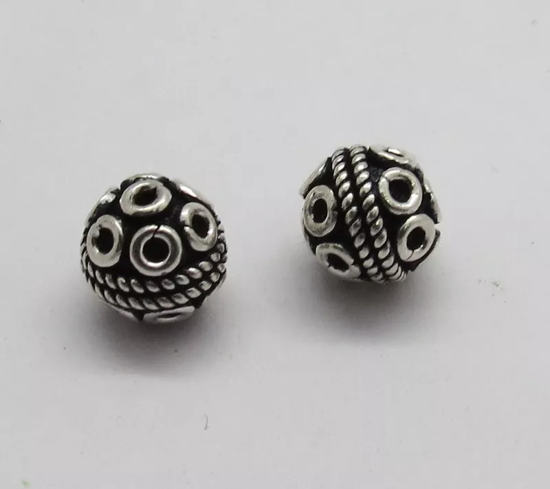 Bali Sterling Silver Bead | Round | 6mm | 1 piece