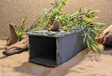 XL Large Natural Slate Cave Hide Tunnel Fish Tank Aquarium Vivarium Reptile 