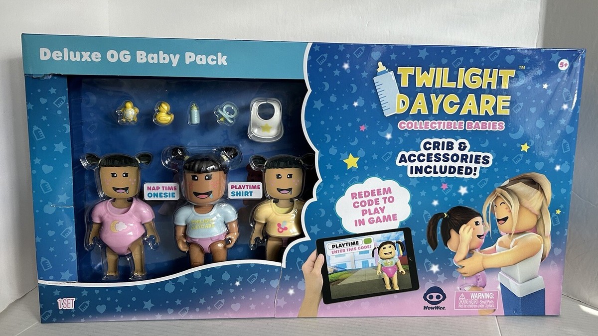 Roblox Twilight Daycare Play Baby Action Figure Cribs w Accessories  Included NIB