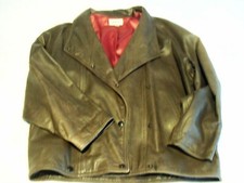 Tannery West Leather Jacket and Skirt Set Brown Vintage 1980's Size Small
