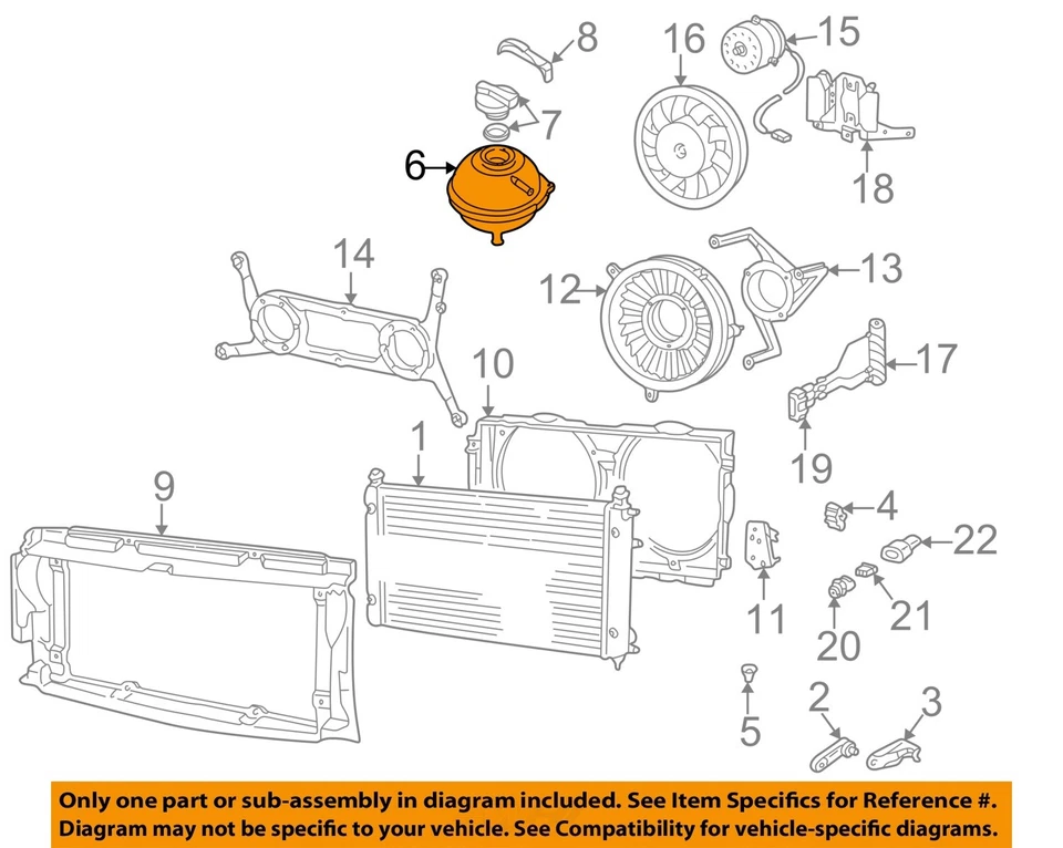 Used Engine Coolant Reservoir fits: 2001 Volkswagen Eurovan  Grade A — 第 2/4 张图片