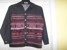 Lighthouse Point Womens Black VTG Jacket SZ M Buttons-Made in USA