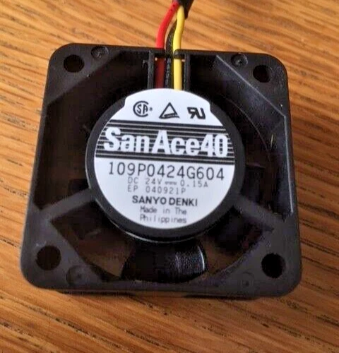 Sanyo Denki 24vDC Cooling Fan - SanAce40  40 x 20mm -High Performance, long life - Image 2 of 4