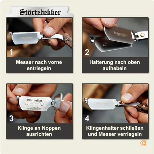 Störtebekker Rasiermesser Rasierer Barbiermesser Rasierklingen UNVOLLSTÄNDIG - Bild 6 von 7