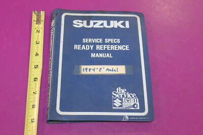 1984 Suzuki E Model Service Specs Ready Reference Manual.