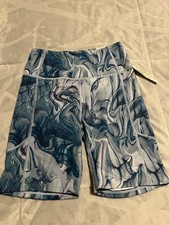 VICTORIA'S SECRET PINK MESH ALLEGRO HIGH WAIST BIKE SHORTS YOGA SMALL(4)