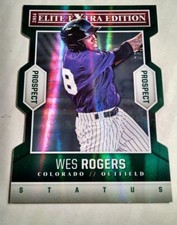 2014 Elite Extra Edition Wes Rogers Green Die-Cut Status Insert Card #3/25 b14