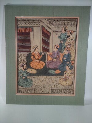 Original Indian Painting On Silk.  18 In.Tall. By 14.5 Inches Across Unframed 