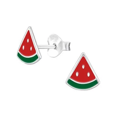 Wassermelonen Kinder Ohrringe 925 Silber für Schmuck Geschenk - Bild 1 von 4