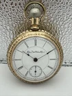 Antique Elgin Natl Watch Co Pocket Watch Size 18 Running Strong, Excellent Dial.