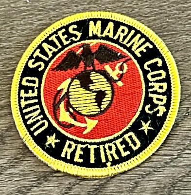 #0605   US MARINE CORPS RETIRED:  M/C Vest Patch    Free S&H AVAILABLE