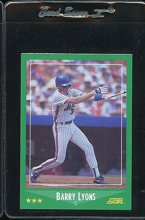 1988 SCORE GLOSSY #387 BARRY LYONS ROOKIE RC NEW YORK METS 